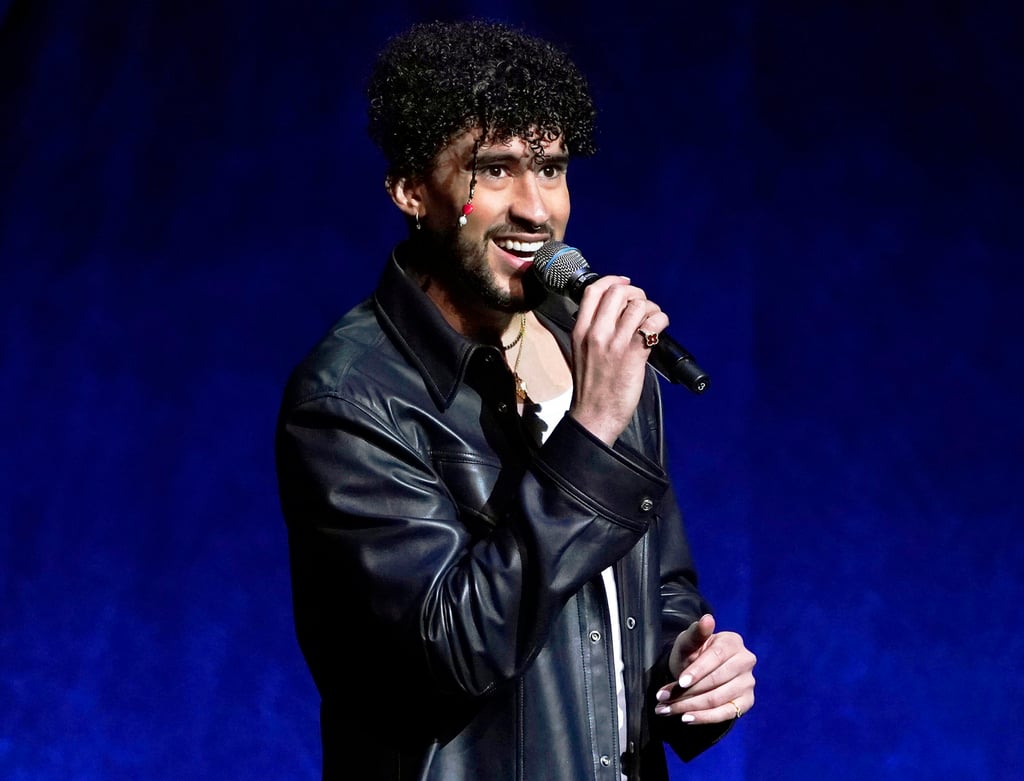 Bad Bunny speaks at the Sony Pictures Entertainment presentation at CinemaCon 2022 in Las Vegas, US, in April 2022. Photo: AP Bad Bunny speaks at the Sony Pictures Entertainment presentation at CinemaCon 2022 in Las Vegas, US, in April 2022. Photo: AP