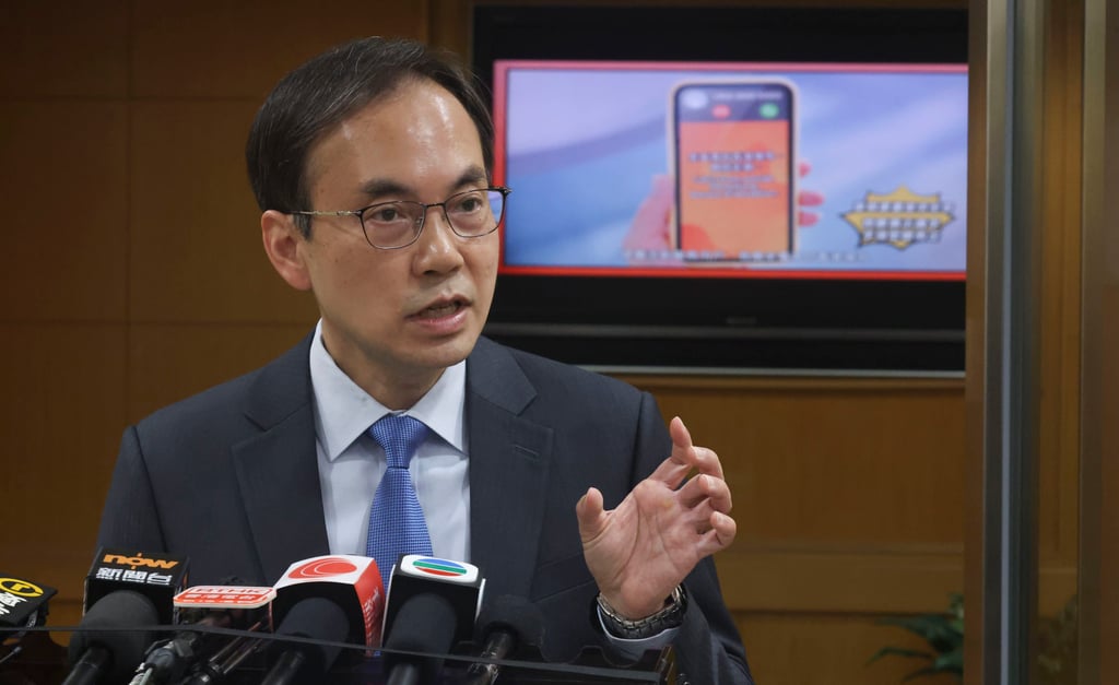Chaucer Leung, the OFCA director general of communications, announces tough new measures to combat phone fraudsters. Photo: Edmond So Chaucer Leung, the OFCA director general of communications, announces tough new measures to combat phone fraudsters. Photo: Edmond So