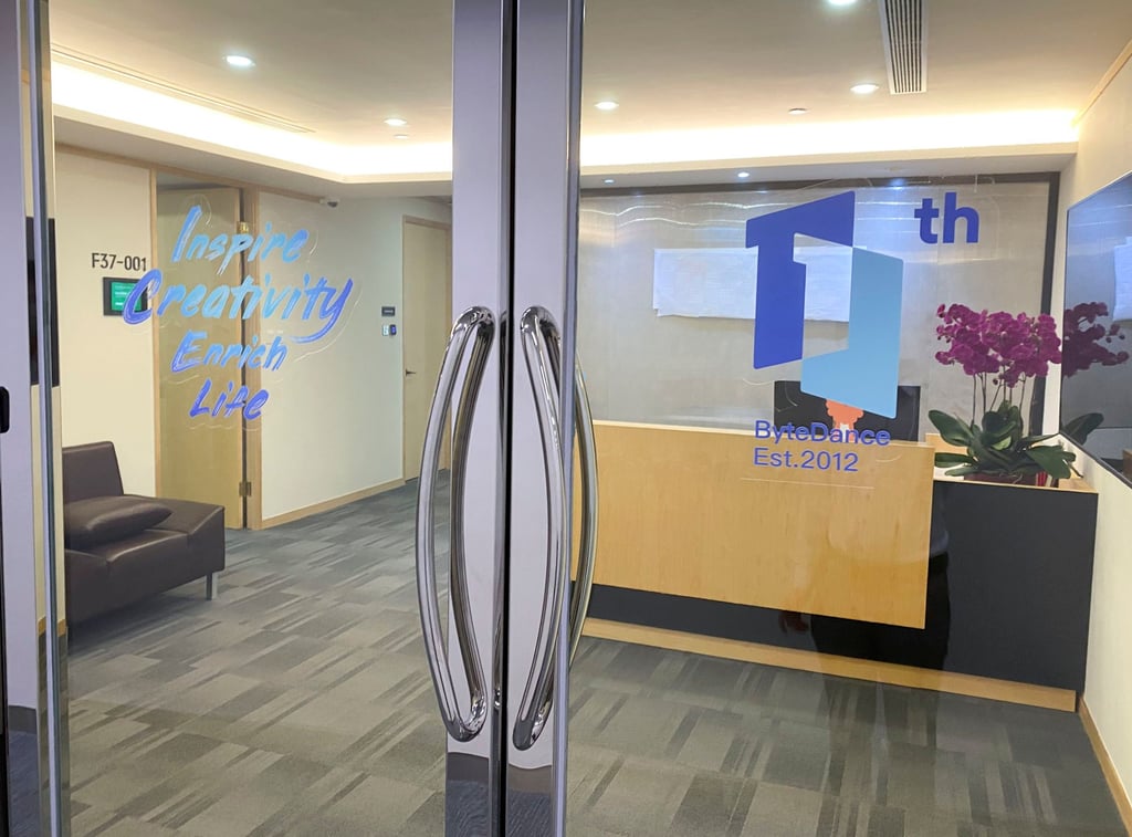 ByteDance’s Times Square office in Hong Kong. Photo: Lam Ka-sing ByteDance’s Times Square office in Hong Kong. Photo: Lam Ka-sing