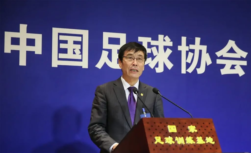 Chen Xuyuan, former president of the Chinese Football Association, is being investigated along with CFA vice-chairman Du Zhaocai and ex-men’s team coach Li Tie. Photo: Xinhua