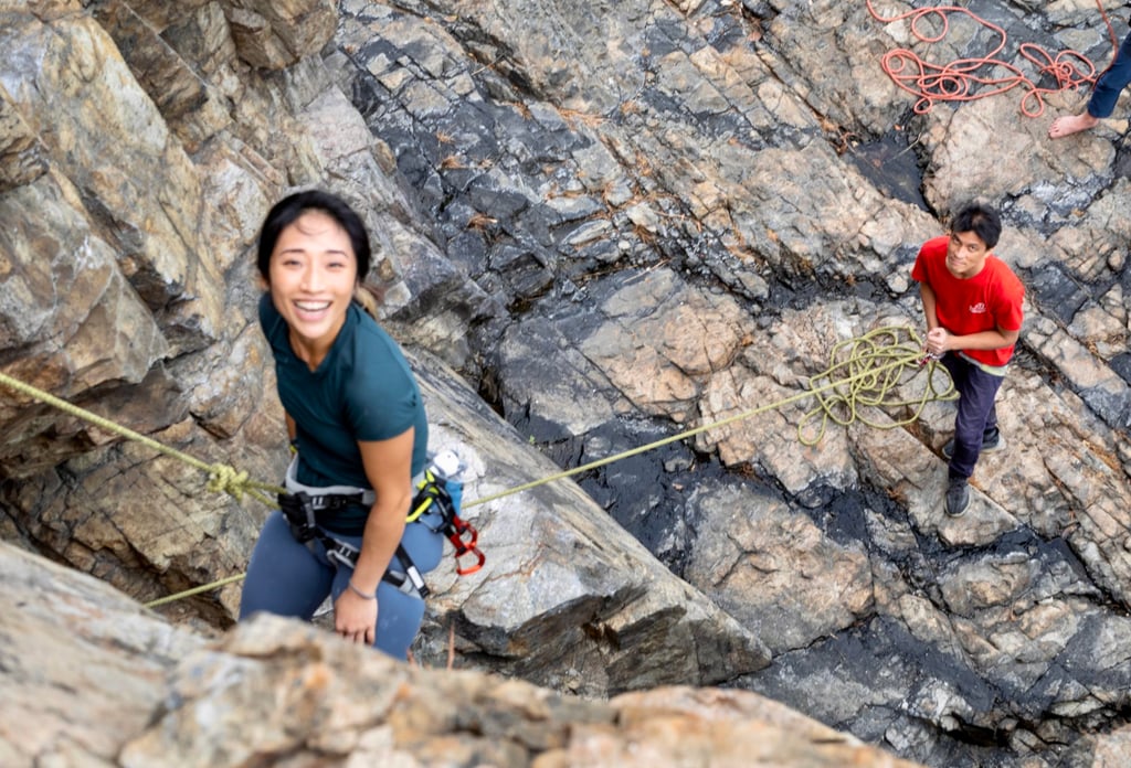 Climbing at Cape Collinson in Hong Kong. Photo: Handout
