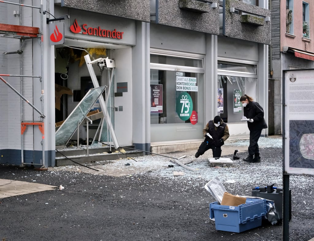 A year ago, residents of the flats above Santander bank unsuccessfully sued to have the machines removed due to concerns they could be raided. Photo: via Reuters