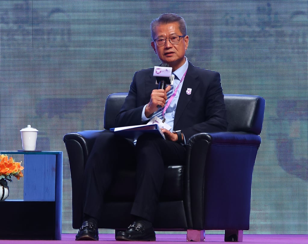Financial Secretary Chan says the city’s economy could get even better this quarter. Photo: Dickson Lee Financial Secretary Chan says the city’s economy could get even better this quarter. Photo: Dickson Lee