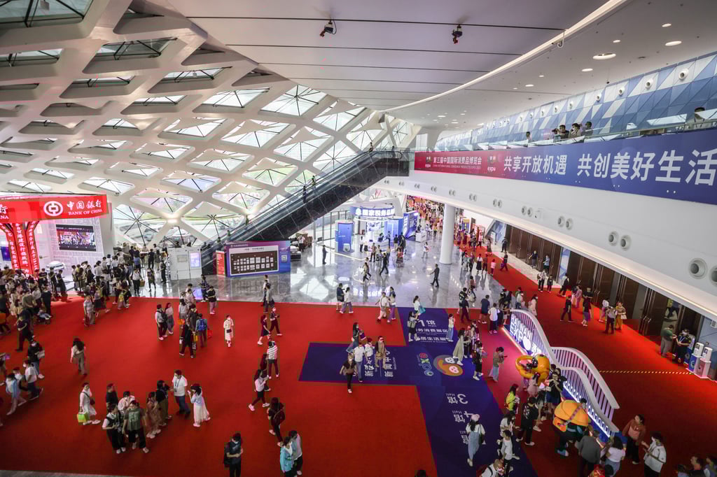 People visit the third China International Consumer Products Expo in Haikou, capital city of south China’s Hainan Province, on April 15, 2023. Photo: Xinhua