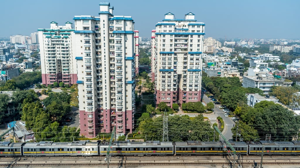 Apartment buildings in Gurugram, India. Photo: Shutterstock Apartment buildings in Gurugram, India. Photo: Shutterstock