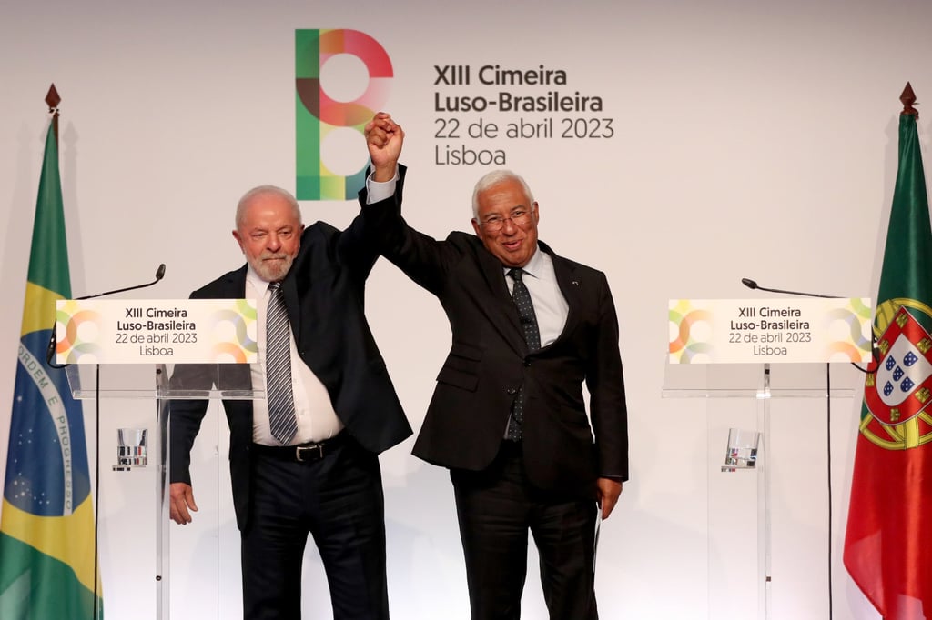 Brazilian President Luiz Inacio Lula da Silva and Portuguese Prime Minister Antonio Costa at press conference in Lisbon, Portugal on Saturday. Photo: Zuma Press Wire / dpa Brazilian President Luiz Inacio Lula da Silva and Portuguese Prime Minister Antonio Costa at press conference in Lisbon, Portugal on Saturday. Photo: Zuma Press Wire / dpa