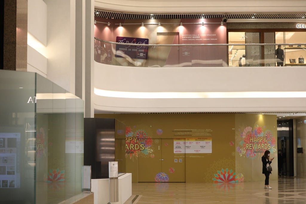 Italian fashion house Fendi (upper) closed its store in Time Square, Causeway Bay, in Hong Kong. Louis Vuitton’s (bottom) shop on the mall’s first floor was also boarded up, in March 2021. Both Louis Vuitton and Fendi are part of the LVMH group. Photo: May Tse