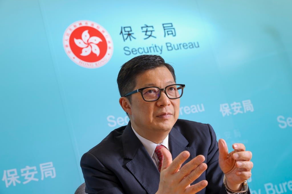 Hong Kong Secretary for Security Chris Tang. Photo: Dickson Lee Hong Kong Secretary for Security Chris Tang. Photo: Dickson Lee