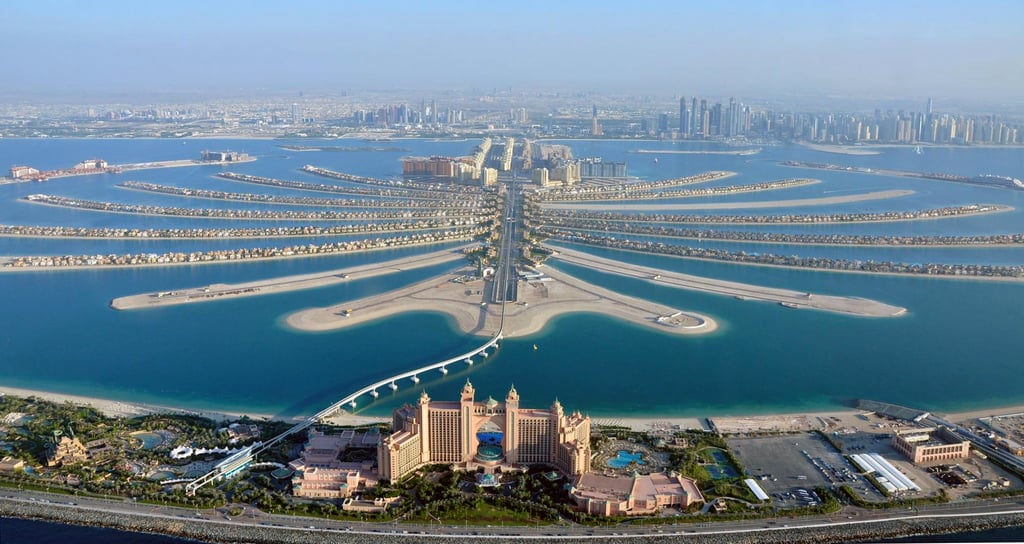 An aerial view of the Atlantis hotel on The Palm Jumeirah in Dubai. Photo: Reuters