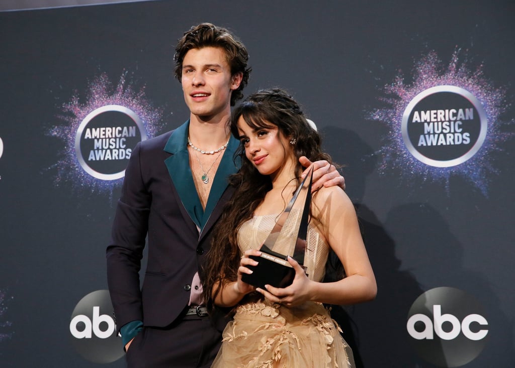 Shawn Mendes and Camila Cabello pose with their award for Collaboration of the Year for Senorita at the American Music Awards in Los Angeles, California, in November 2019. Photo: Reuters Shawn Mendes and Camila Cabello pose with their award for Collaboration of the Year for Senorita at the American Music Awards in Los Angeles, California, in November 2019. Photo: Reuters