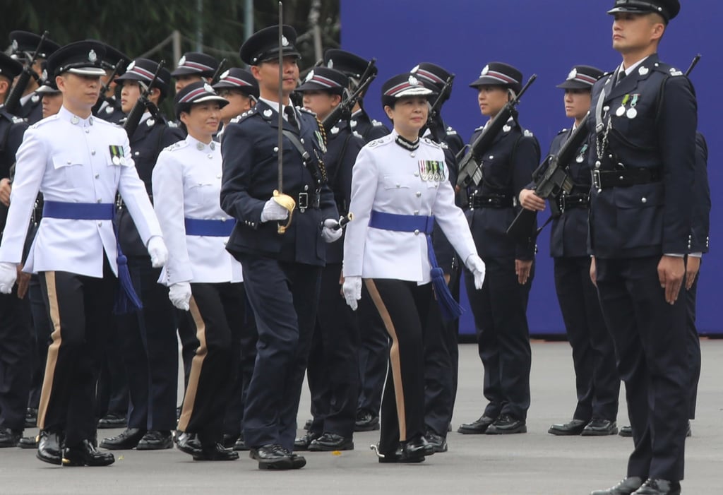 Retiring head of police national security unit Edwina Lau at a police event this month. Photo: Xiaomei Chen Retiring head of police national security unit Edwina Lau at a police event this month. Photo: Xiaomei Chen
