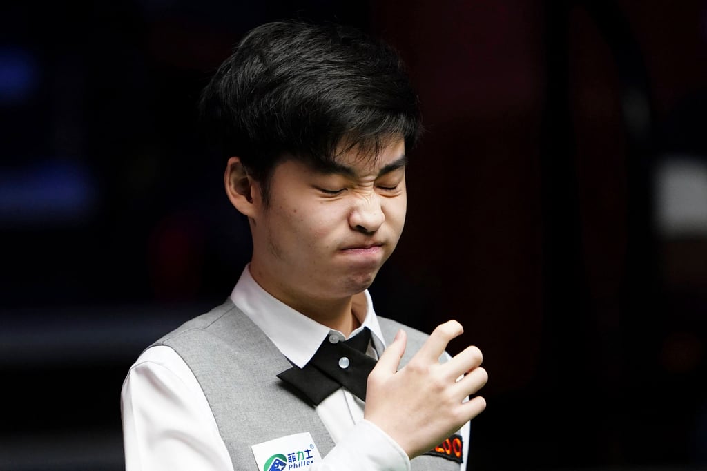 China’s Si Jiahui in action against Belgium’s Luca Brecel. Photo: AP China’s Si Jiahui in action against Belgium’s Luca Brecel. Photo: AP