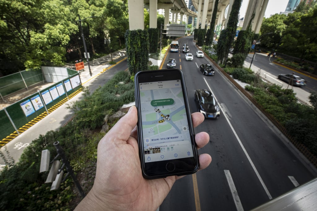 The Didi ride-hailing app seen on a smartphone in Shanghai. Photo: Bloomberg