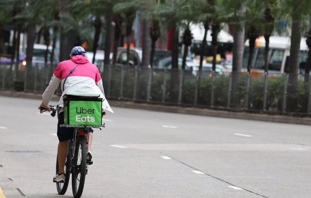 An Uber Eats rider in Hong Kong. Jess said she was “disgusted” by how the company had treated her following the incident. Photo: Nora Tam