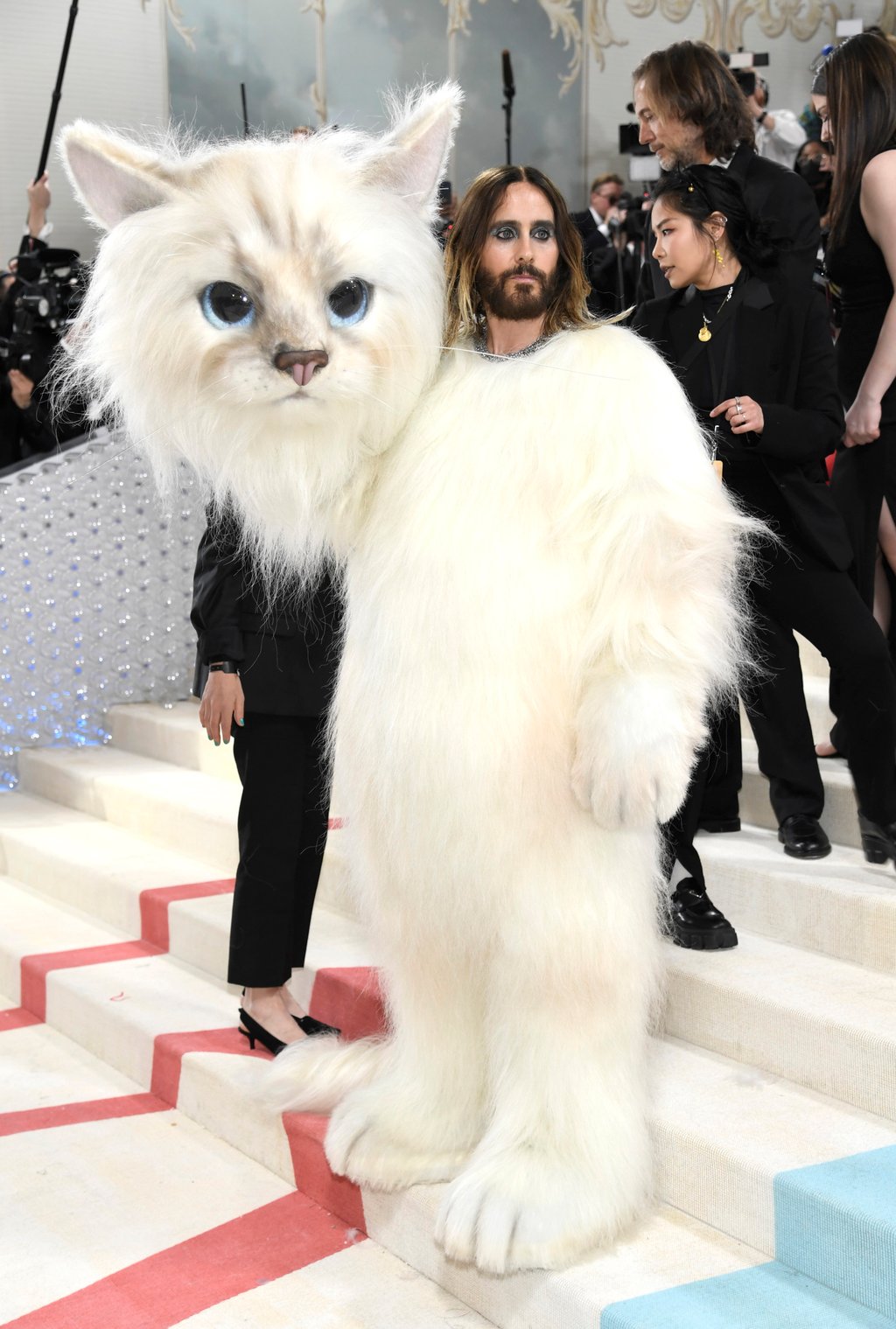 Jared Leto attends The Metropolitan Museum of Art’s Costume Institute benefit gala celebrating the opening of the “Karl Lagerfeld: A Line of Beauty” exhibition on May 1, in New York. Photo: Invision/AP