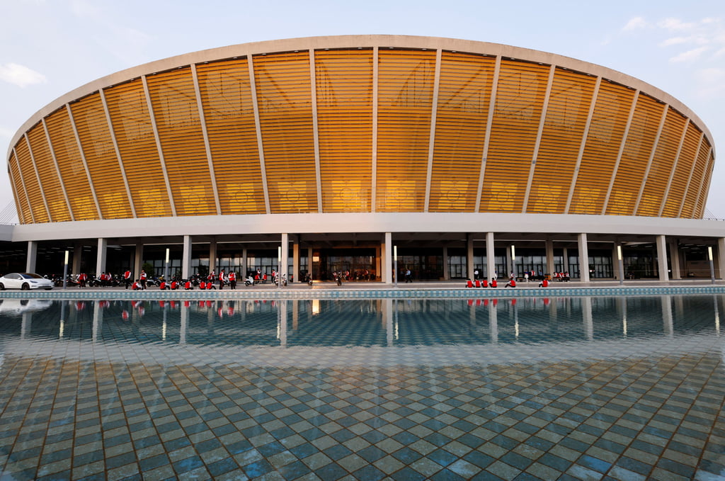 Morodok Techo National Stadium was built by China at a cost of US$160 million. Photo: Reuters Morodok Techo National Stadium was built by China at a cost of US$160 million. Photo: Reuters