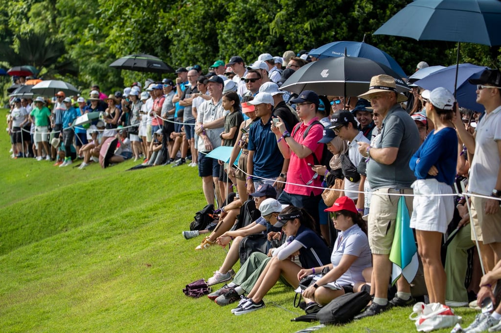 Fans watch the final round of last weekend’s LIV Golf Singapore. Photo: EPA-EFE Fans watch the final round of last weekend’s LIV Golf Singapore. Photo: EPA-EFE