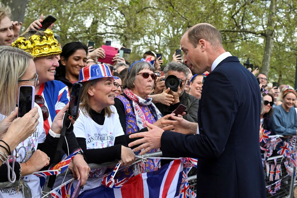 Britain’s Prince William greets well-wishers outside Buckingham Palace on Friday. Photo: AP