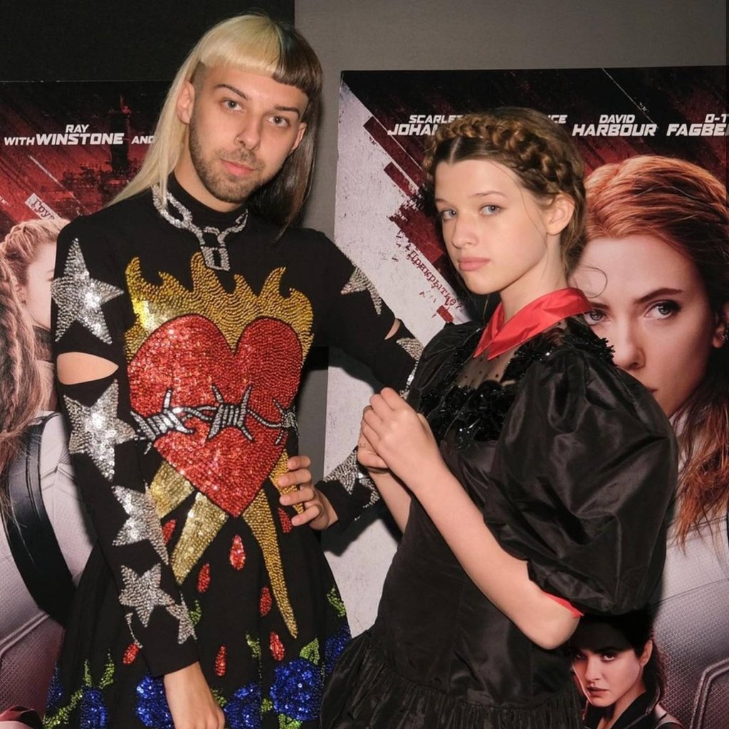 Keenan Perry and Ever Gabo Anderson at a Black Widow event in July 2021. Photo: @everanderson/Instagram