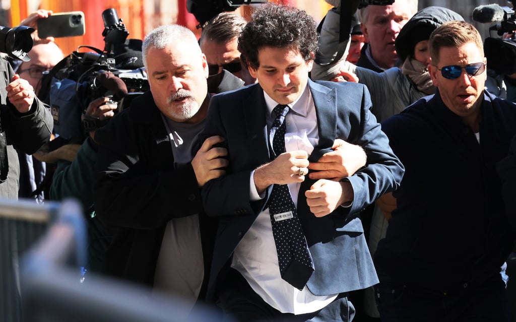 FTX Founder Sam Bankman-Fried arrives at Manhattan Federal Court for a court appearance on March 30, in New York City, US. Photo: Getty Images/TNS