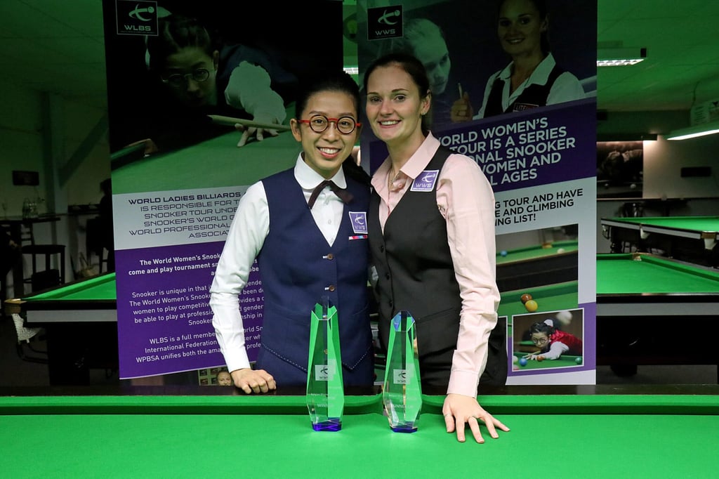 Hong Kong snooker star Ng On-yee (left) will battle Reanne Evans at the British Open for the last remaining World Snooker Tour spot. Photo: World Women’s Snooker Hong Kong snooker star Ng On-yee (left) will battle Reanne Evans at the British Open for the last remaining World Snooker Tour spot. Photo: World Women’s Snooker
