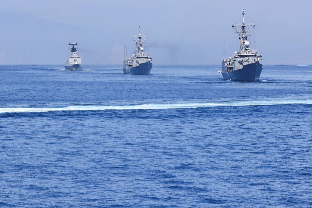 Taiwanese naval vessels take part in last year’s Han Kuang exercises off the island’s northeastern coast. Photo: Reuters