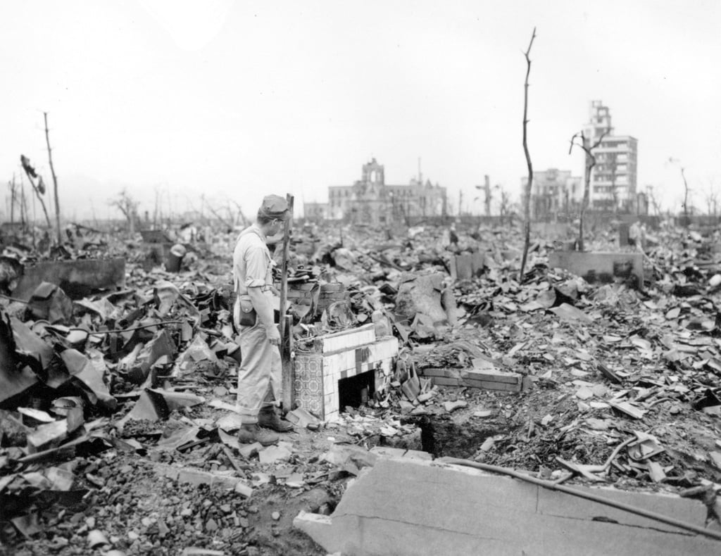 Hiroshima in 1945 after the US dropped an atomic bomb on the city, killing 140,000 people. Biden is set to visit for this year’s G7 summit. Photo: AP