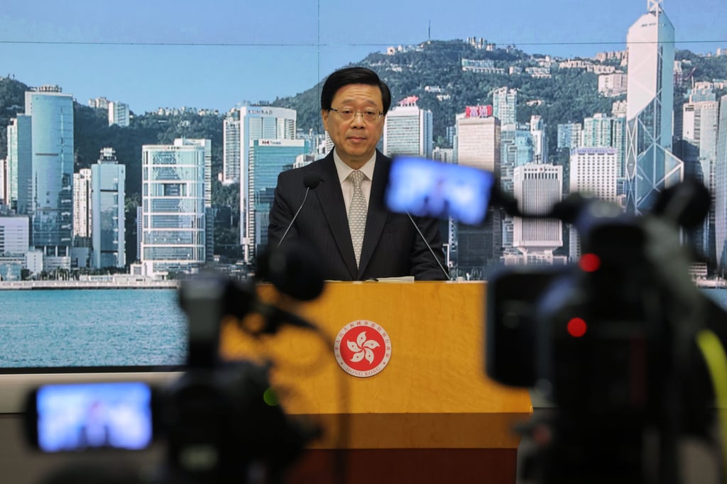 Hong Kong leader John Lee. Photo: Jelly Tse Hong Kong leader John Lee. Photo: Jelly Tse