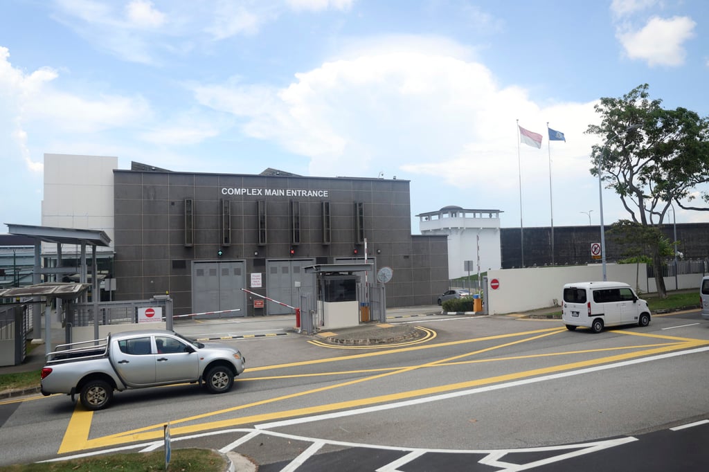 A prison in Singapore. The 41-year-old woman was sentenced to two months’ jail for stabbing her son. Photo: AP A prison in Singapore. The 41-year-old woman was sentenced to two months’ jail for stabbing her son. Photo: AP