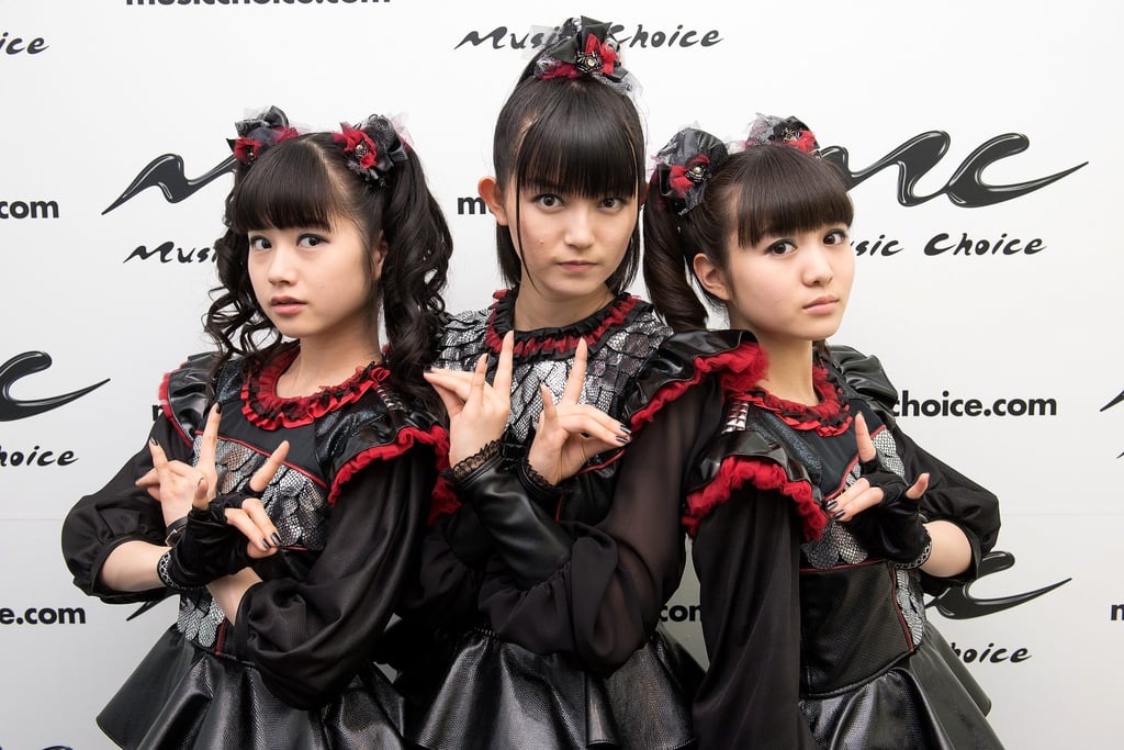 (From left) Babymetal’s Yuimetal, Su-metal and Moametal in New York City on April 4, 2016. Photo: Getty Images (From left) Babymetal’s Yuimetal, Su-metal and Moametal in New York City on April 4, 2016. Photo: Getty Images