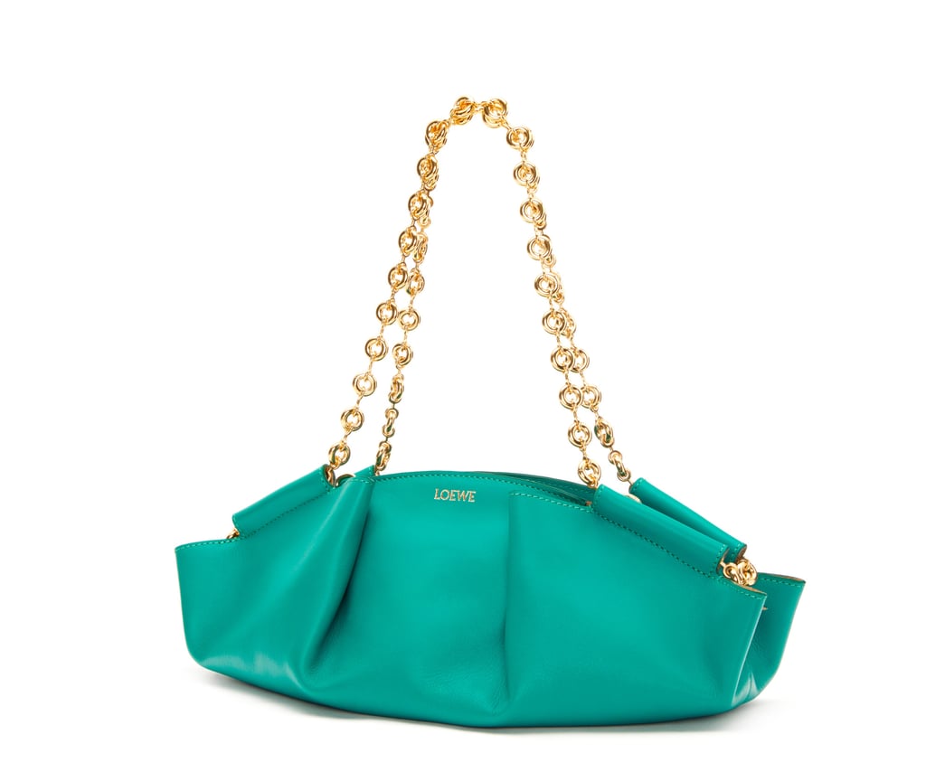 A bright teal Loewe bag. Photo: Handout