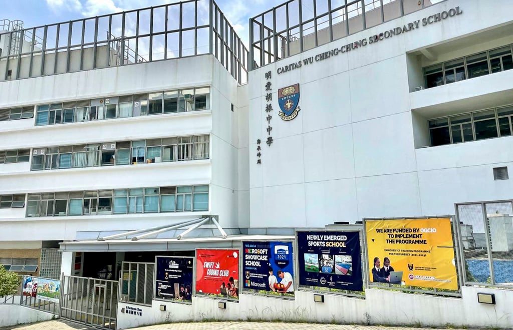 Caritas Wu Cheng-chung Secondary School in Pok Fu Lam. The school is set to merge with a secondary school in Tung Chung because of low enrolment. Photo: Handout Caritas Wu Cheng-chung Secondary School in Pok Fu Lam. The school is set to merge with a secondary school in Tung Chung because of low enrolment. Photo: Handout