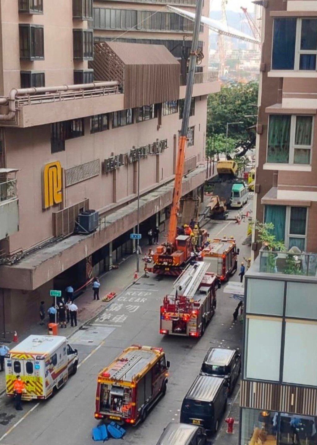 The accident on Sa Po Road in Kowloon City. Photo: Handout The accident on Sa Po Road in Kowloon City. Photo: Handout