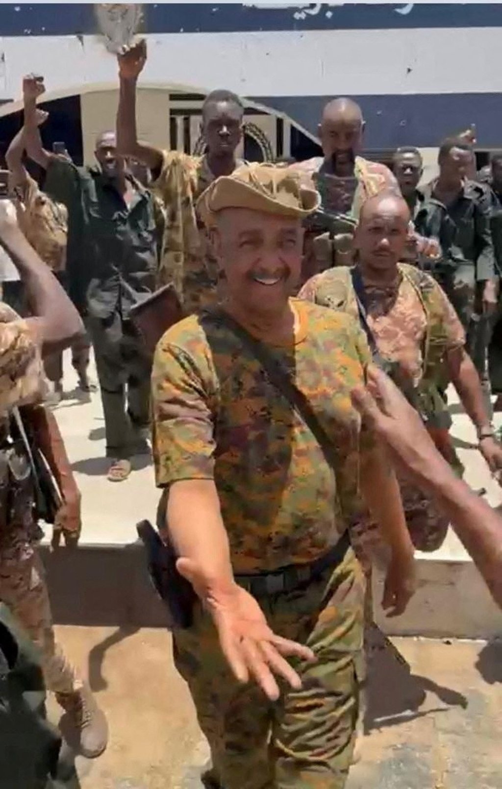 Sudan’s military leader General Abdel Fattah al-Burhan meets soldiers in Khartoum, Sudan, in this screen grab obtained from a handout video released on May 17. Photo: Sudanese Armed Forces / Handout via Reuters Sudan’s military leader General Abdel Fattah al-Burhan meets soldiers in Khartoum, Sudan, in this screen grab obtained from a handout video released on May 17. Photo: Sudanese Armed Forces / Handout via Reuters