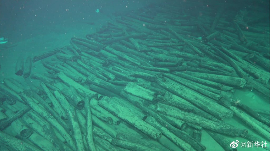 The second ship discovered in October was carrying a lot of timber believed to be bound for China. Photo: Weibo The second ship discovered in October was carrying a lot of timber believed to be bound for China. Photo: Weibo