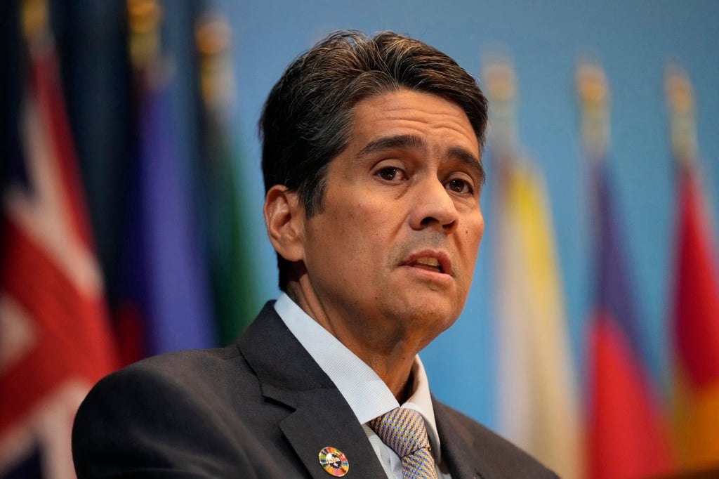 Palau President Surangel Whipps Jnr in Bangkok, Thailand on Monday. Photo: AP