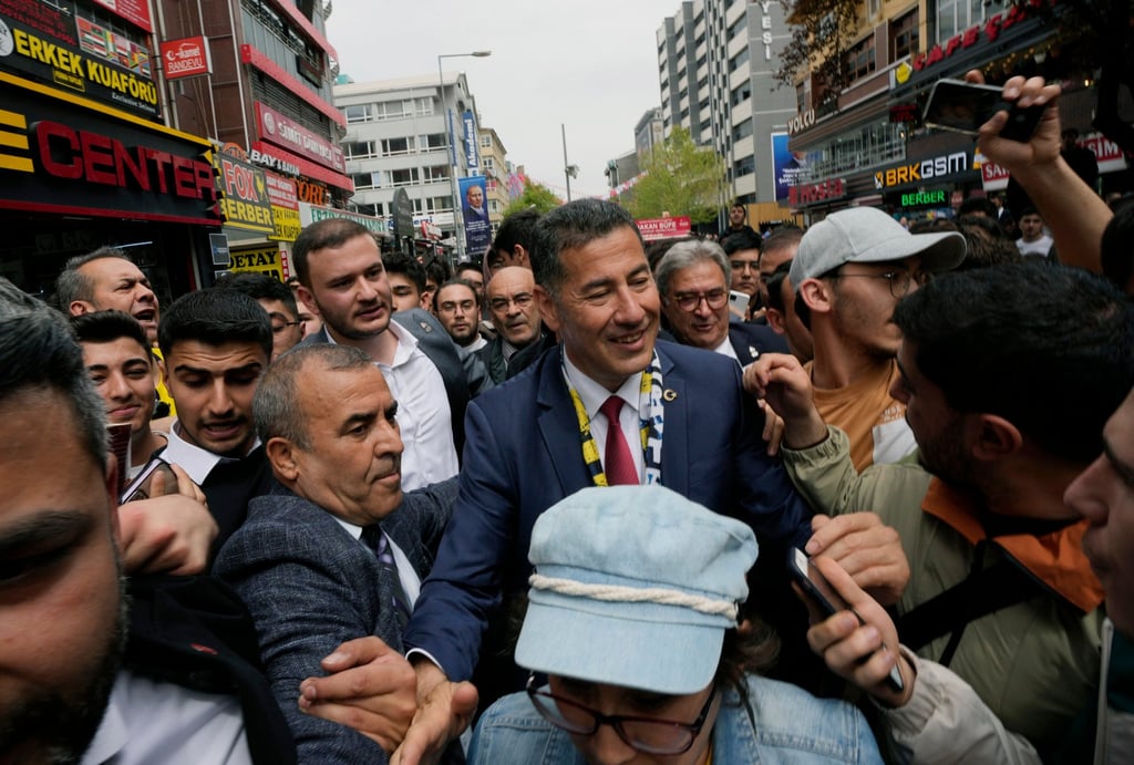 Long-shot third-place candidate Sinan Ogan won 5.2 per cent of votes in the May 14 ballot, giving him just enough weight to play a key role in deciding Turkey ’s future. Photo: AP