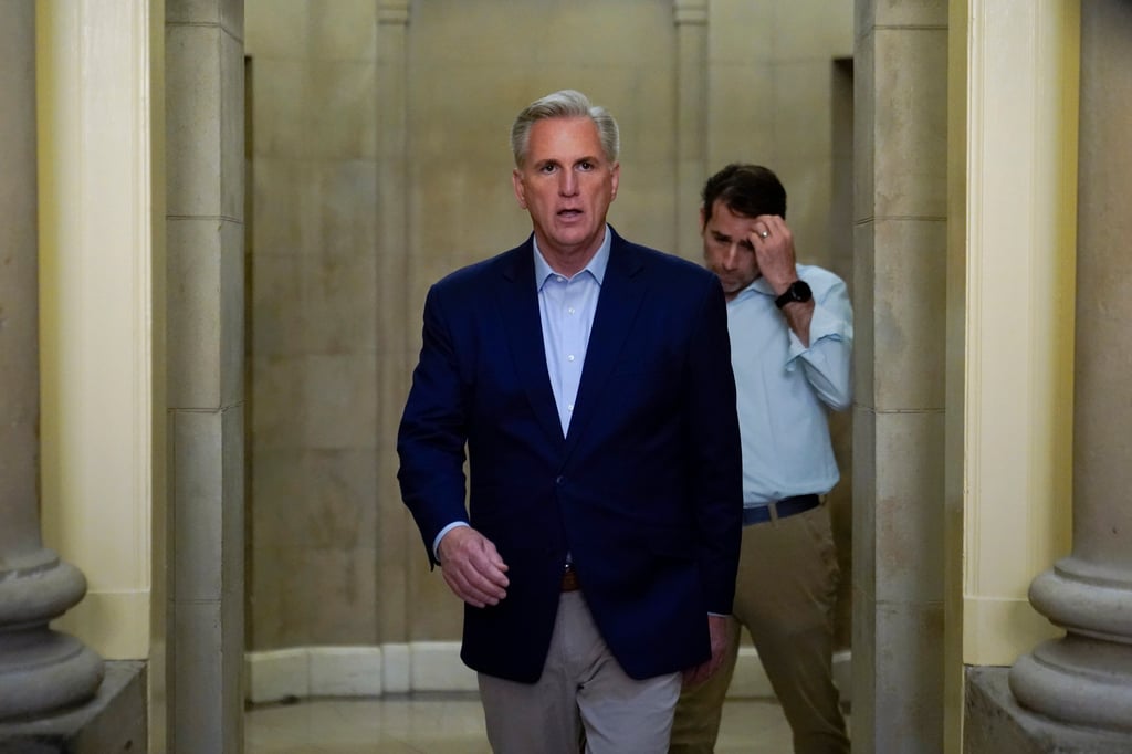 US Speaker of the House Kevin McCarthy in Capitol Hill, Washington on Sunday. Photo: AP US Speaker of the House Kevin McCarthy in Capitol Hill, Washington on Sunday. Photo: AP