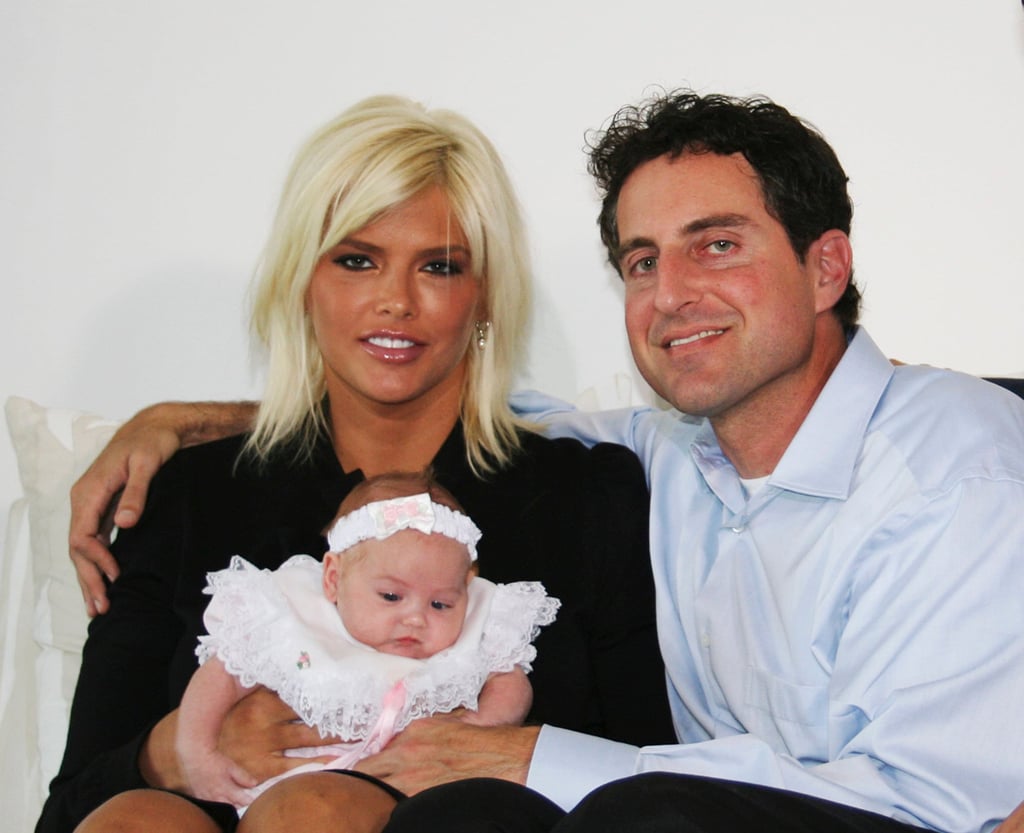 Anna Nicole Smith holding her daughter Dannielynn Hope with Howard K. Stern during an interview with Entertainment Tonight celebrity television show at the couple’s home in the Bahamas, in 2006. Photo: AP
