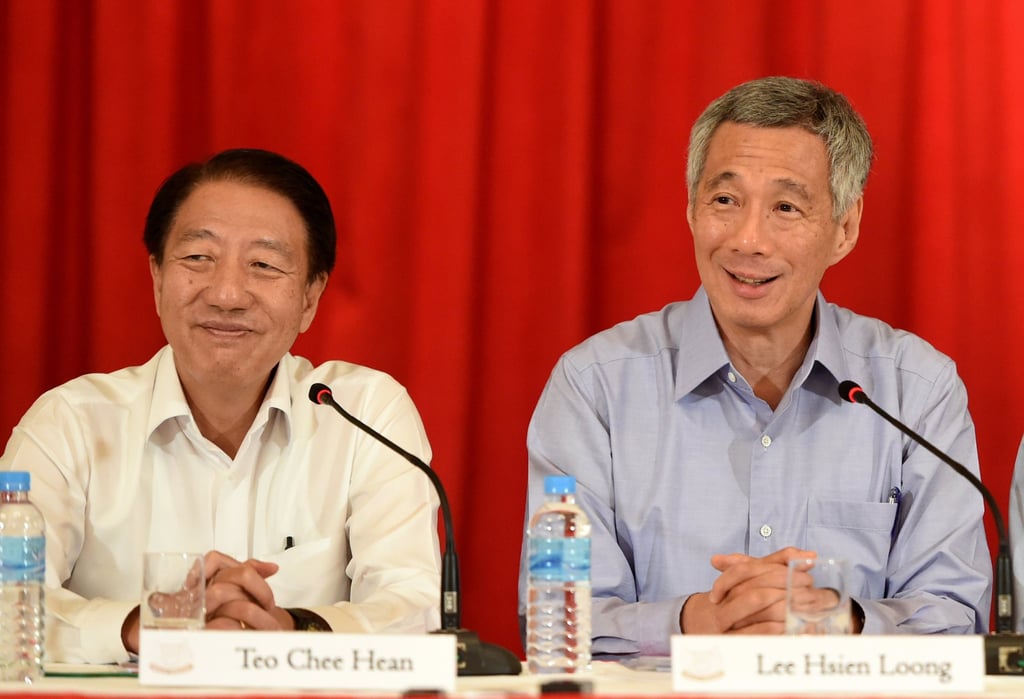 Singapore’s Prime Minister Lee Hsien Loong (right) and senior minister Teo Chee Hean in 2015. Photo: AFP Singapore’s Prime Minister Lee Hsien Loong (right) and senior minister Teo Chee Hean in 2015. Photo: AFP
