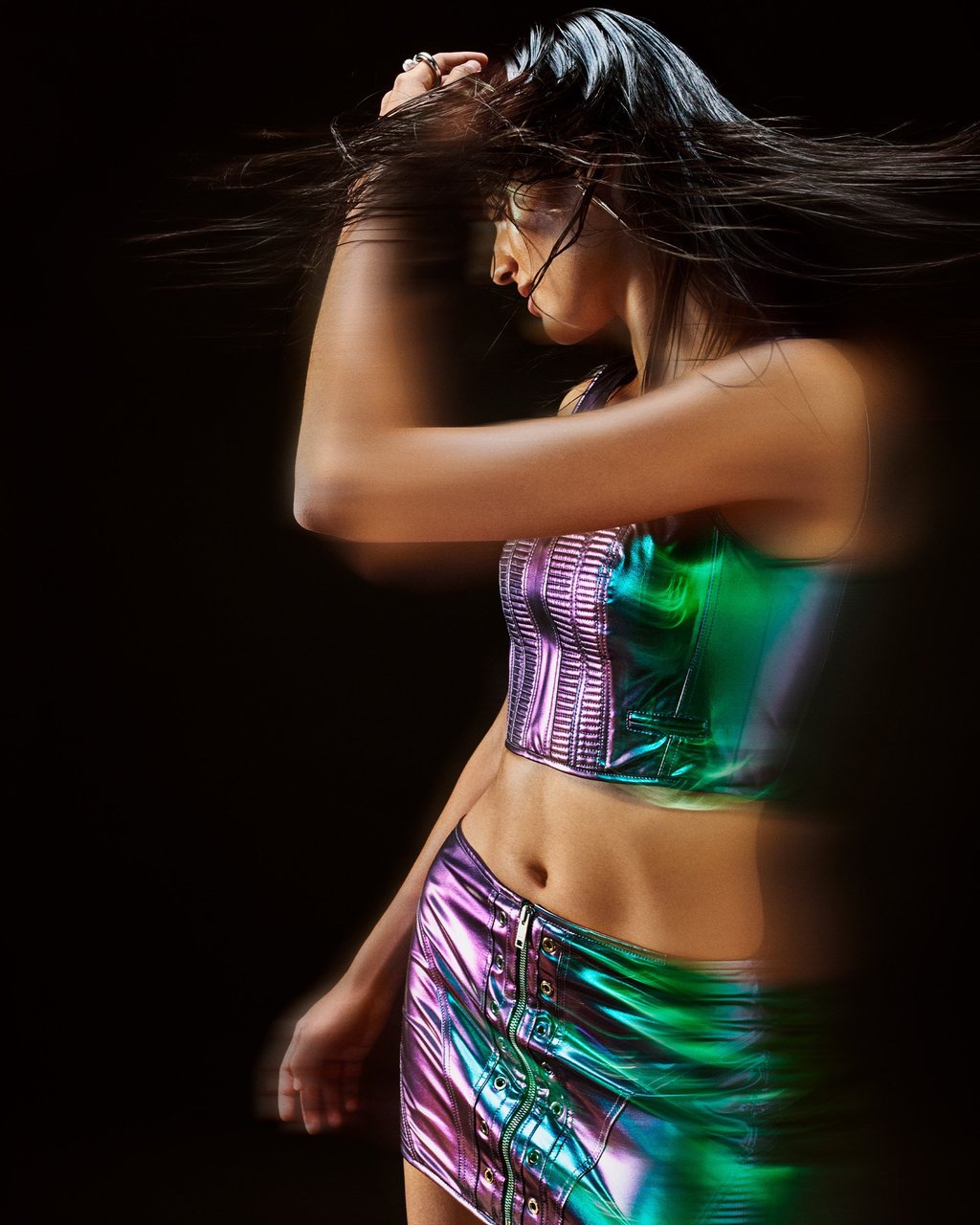 A metallic outfit from the Ambush spring/summer 2023 collection. Photo: Ambush A metallic outfit from the Ambush spring/summer 2023 collection. Photo: Ambush