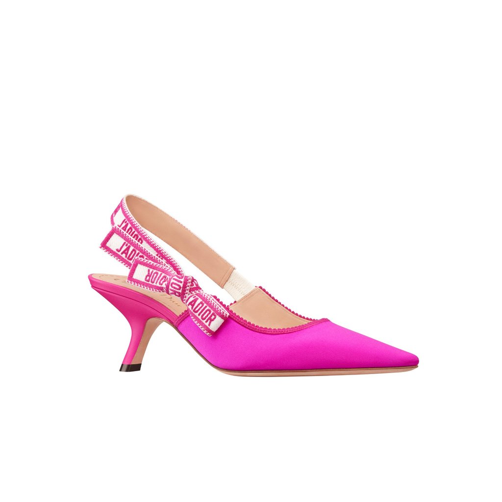 Dior J’Adior pump in pink satin. Photo: Dior