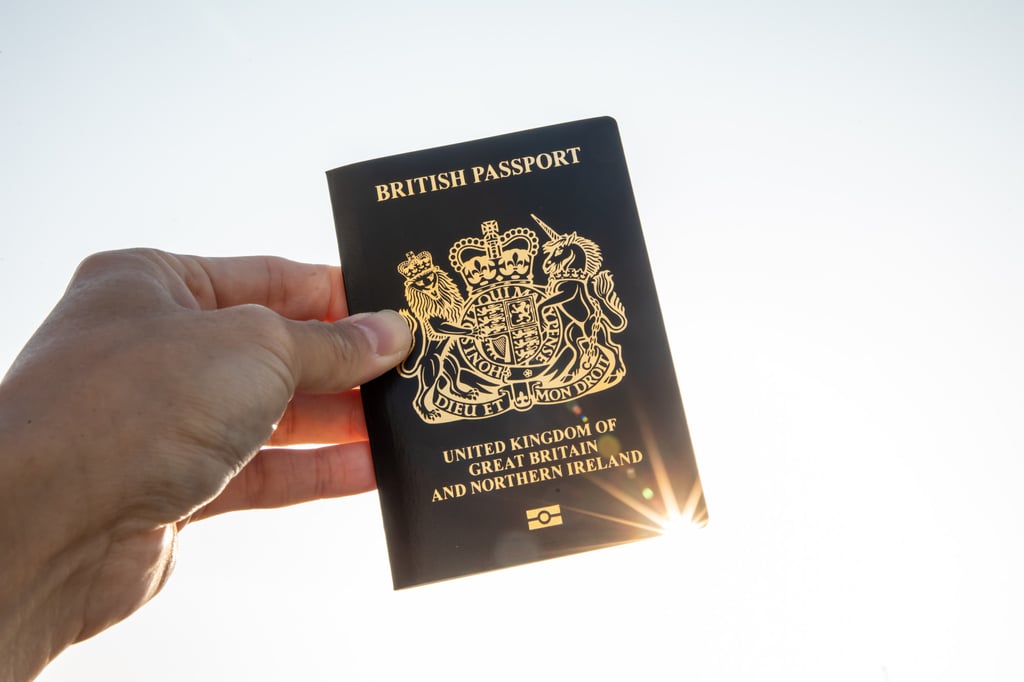 A copy of the BN(O) passport, with which Hongkongers have a pathway to UK citizenship. Photo: Bloomberg