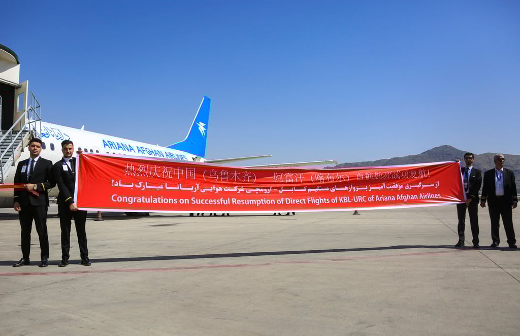Ariana Afghan Airlines is operating weekly round-trip flights between Kabul and Urumqi. Photo: Xinhua Ariana Afghan Airlines is operating weekly round-trip flights between Kabul and Urumqi. Photo: Xinhua