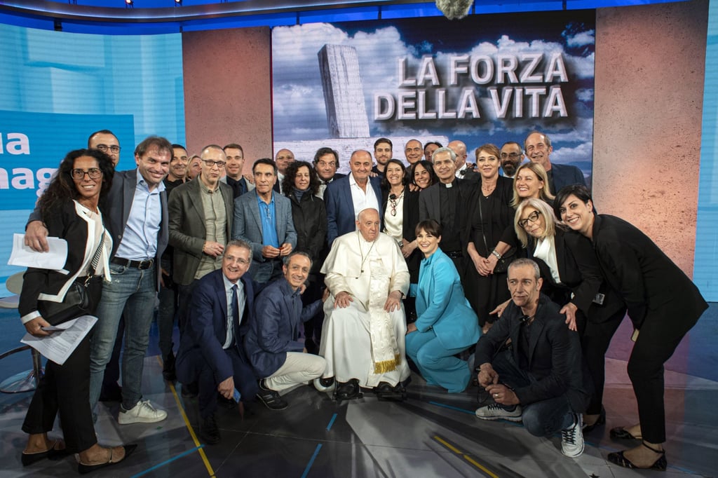 Pope Francis during an interview with state broadcaster RAI in Rome, Italy on Saturday. Photo: EPA-EFE / Vatican Media Handout