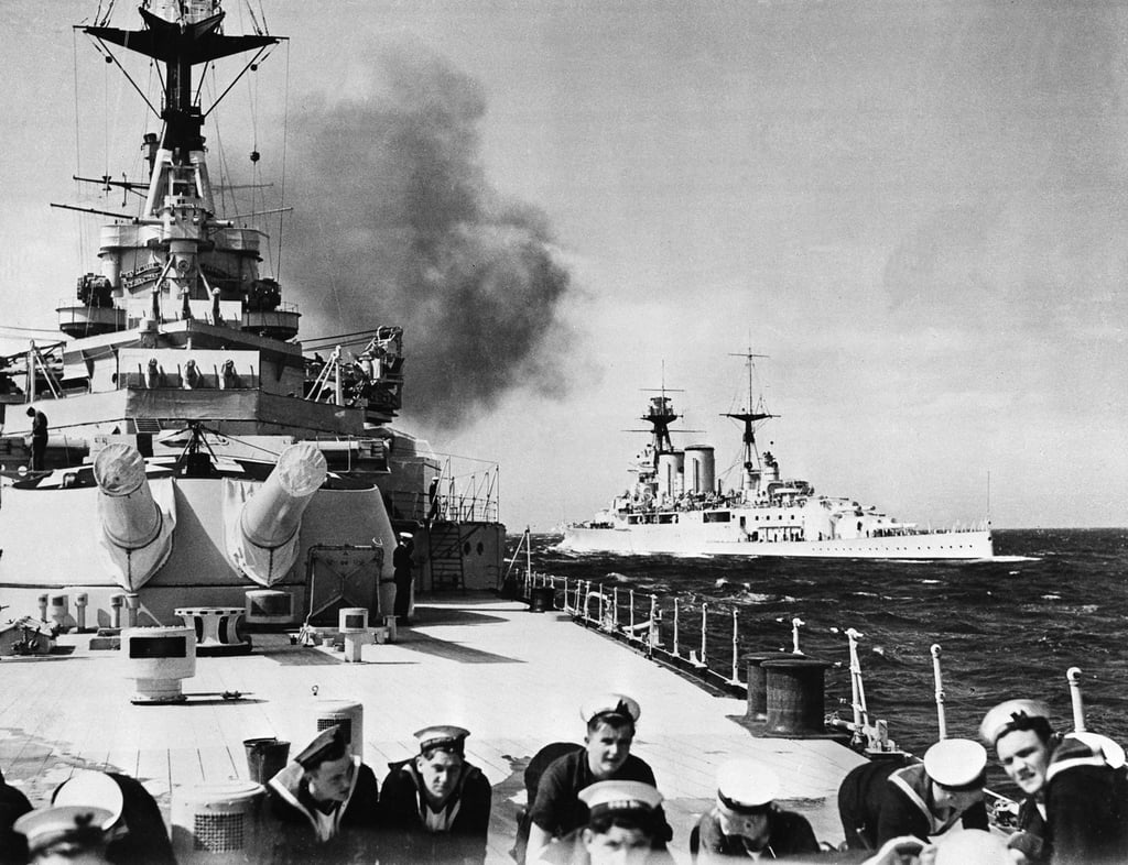 The British naval battle cruiser HMS Repulse (foreground) pictured in 1938. The ship was sunk by Japanese torpedoes off the coast of Malaysia in 1941. Photo: AP