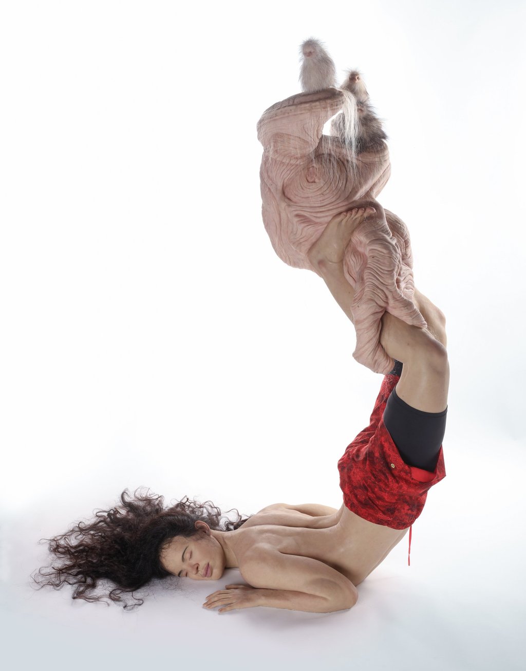 “The Supporter” (2021) by Patricia Piccinini loosely references Atlas from Greek mythology. Photo: Tai Kwun “The Supporter” (2021) by Patricia Piccinini loosely references Atlas from Greek mythology. Photo: Tai Kwun