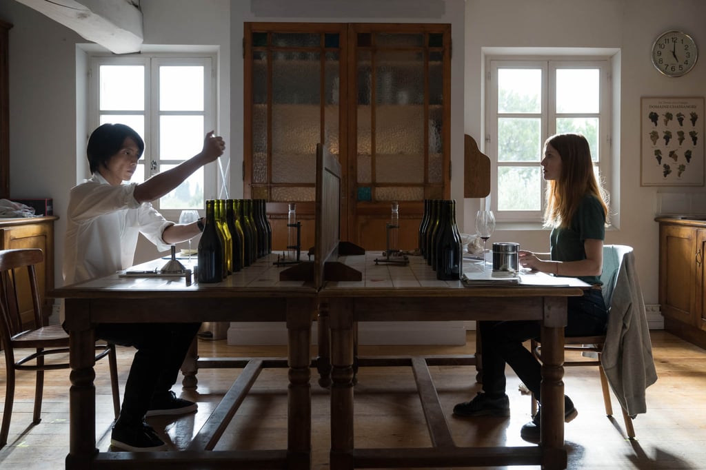Tomohisa Yamashita (left) as Issei Tomine and Fleur Geffrier as Camille in ‘Drops of God’. Photo: Apple TV+