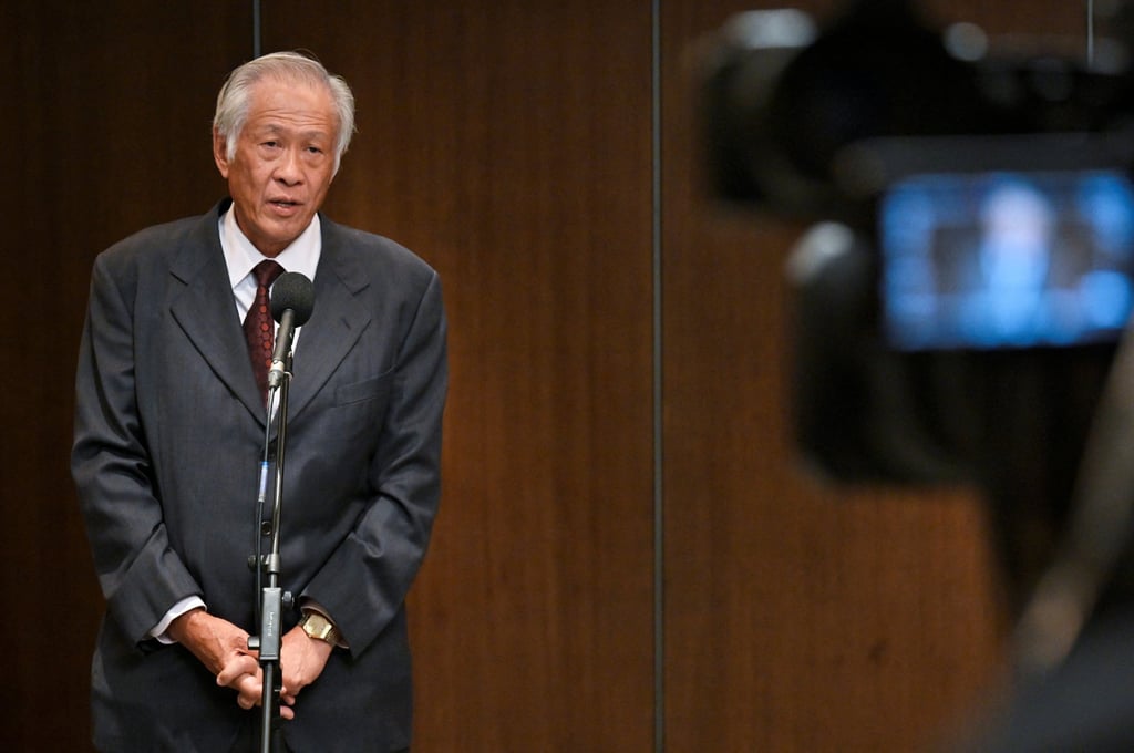 Singapore’s Minister for Defence Ng Eng Hen has called for called for communication between the US and China to resume. Photo: Reuters Singapore’s Minister for Defence Ng Eng Hen has called for called for communication between the US and China to resume. Photo: Reuters