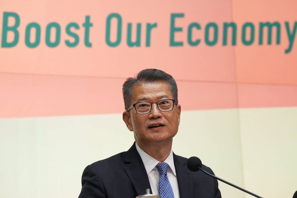 Hong Kong Financial Secretary Paul Chan aims to support local demand and spending as a near-term strategy. Photo: Elson Li Hong Kong Financial Secretary Paul Chan aims to support local demand and spending as a near-term strategy. Photo: Elson Li
